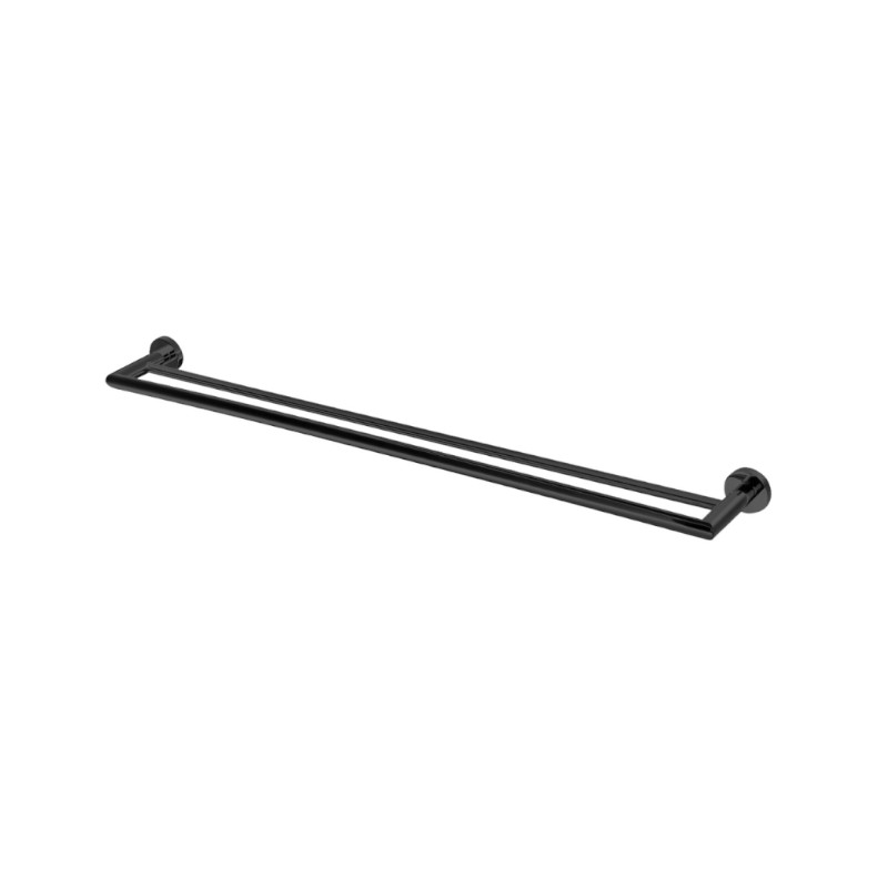 Modern National Eva Double Towel Rail 600mm BK