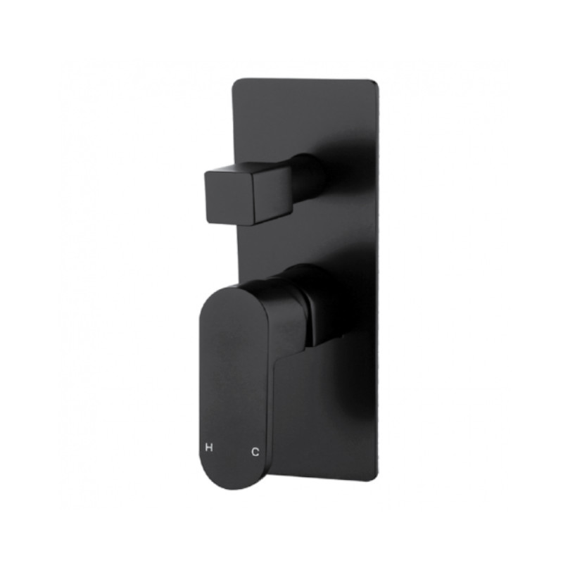 Modern National Eva Mini Shower Diverter Mixer BK