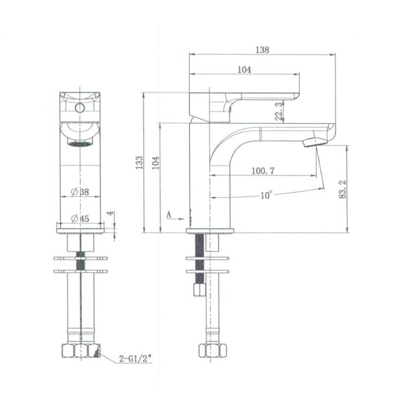 Modern National Kiama Basin Mixer spec