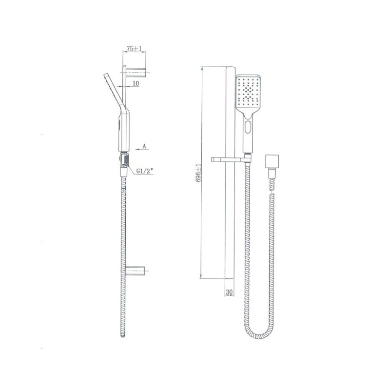 Modern National Kiama Shower On Rail S