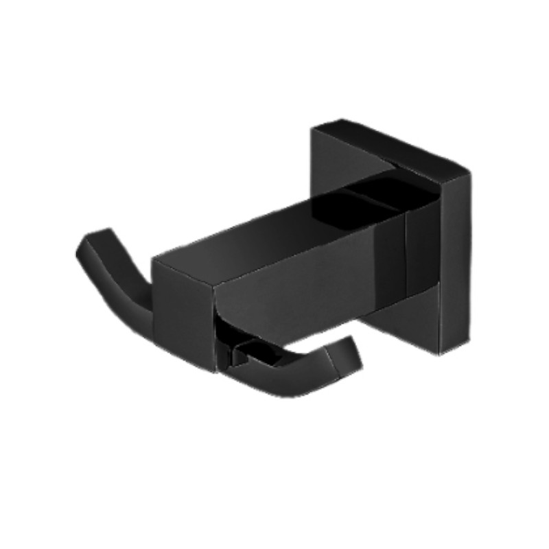 Modern National Lux Double Robe Hook BK