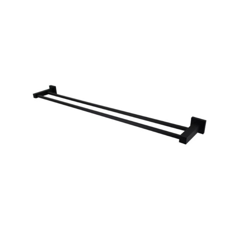 Modern National Lux Double Towel Rail 600mm BK