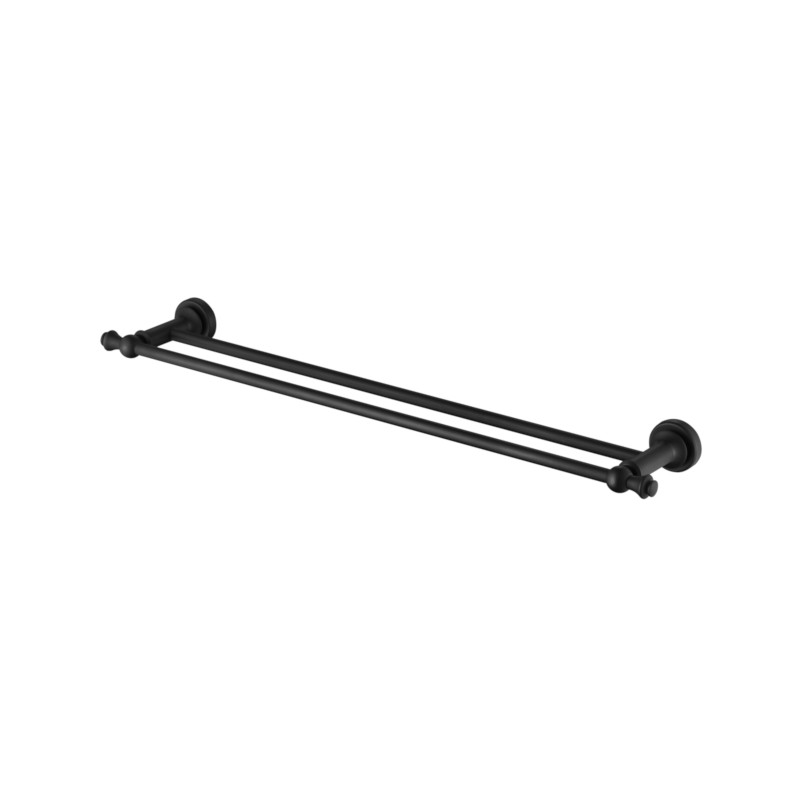 Modern National Medoc Double Towel Rail 600mm BK