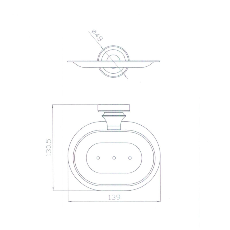 Modern National Medoc Soap Dish Holder spec