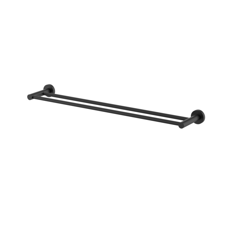 Modern National Mirage Double Towel Rail 600mm BK