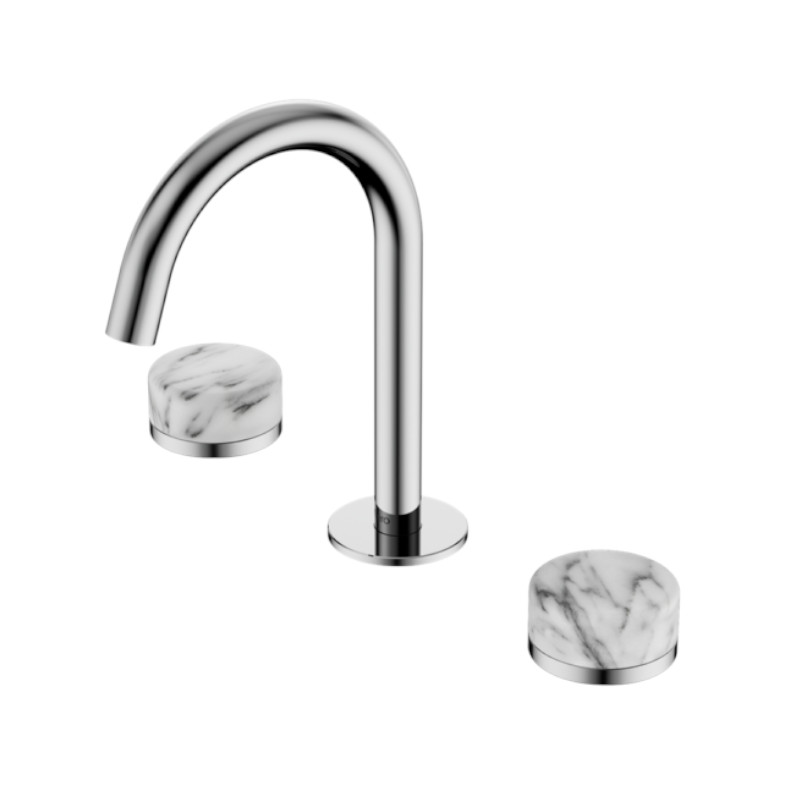 Nero Serenity Basin Set Arc Spout Arabescato Corchia Handle CH