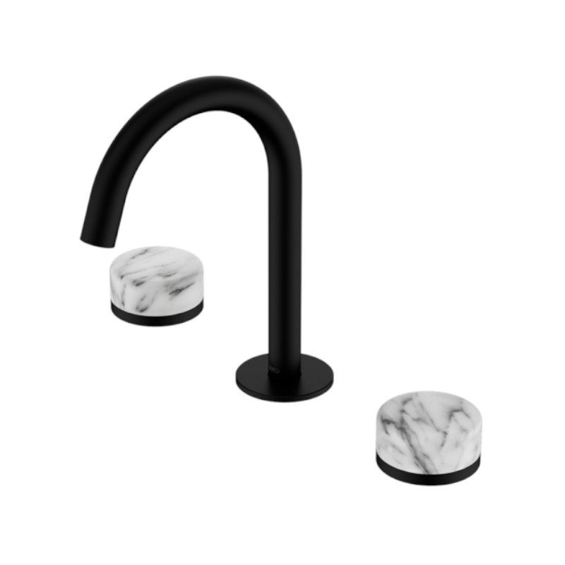 Nero Serenity Basin Set Arc Spout Arabescato Corchia Handle MB