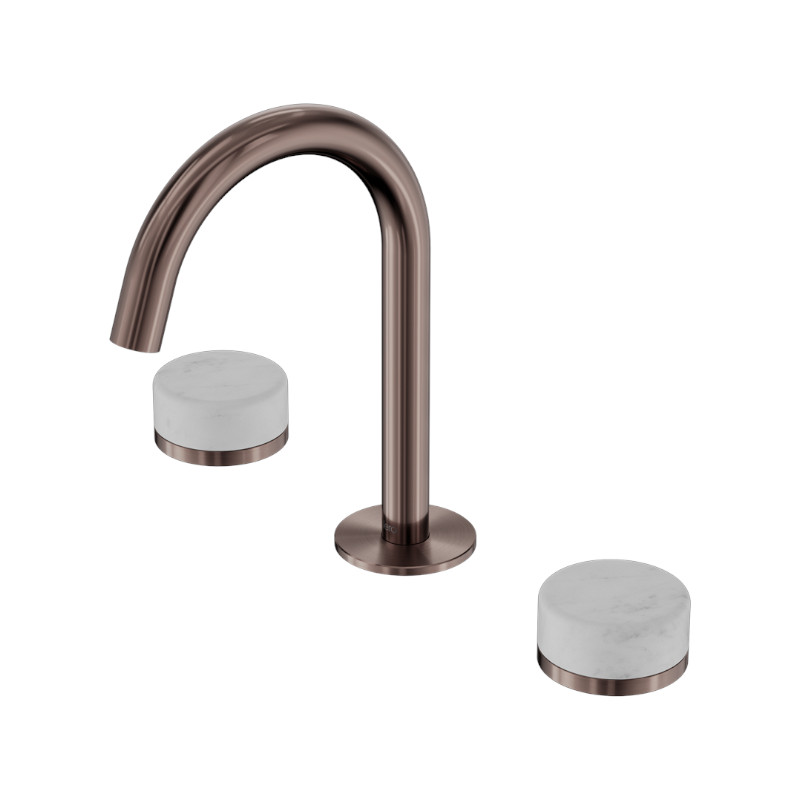 Nero Serenity Basin Set Arc Spout Carrara Handle Only BZ