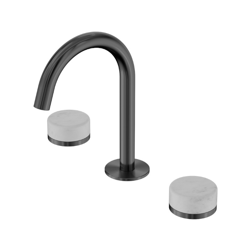 Nero Serenity Basin Set Arc Spout Carrara Handle Only GM
