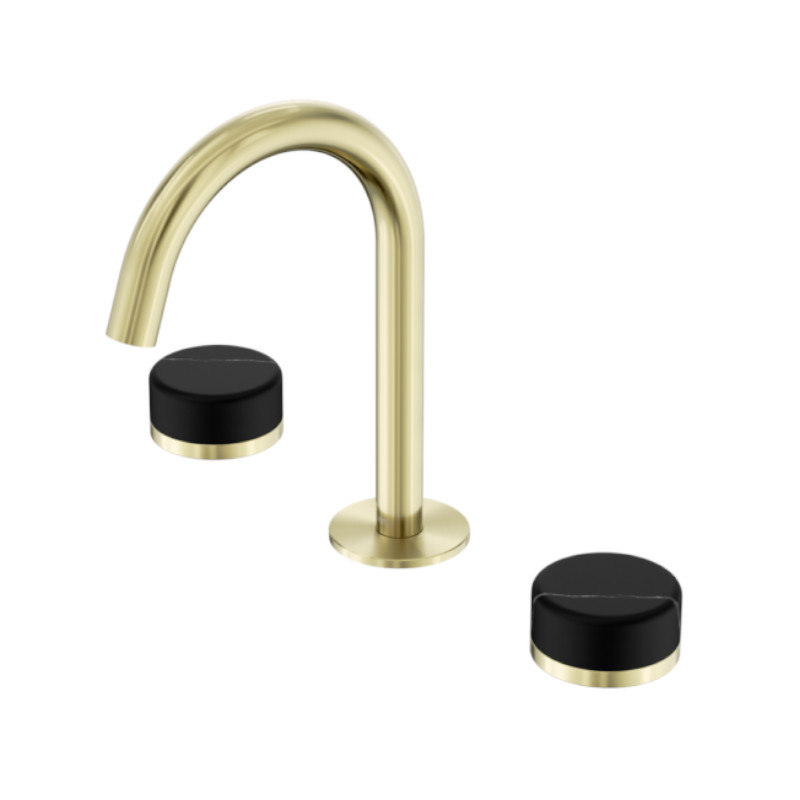 Nero Serenity Basin Set Arc Spout Marquina Black Handle BG