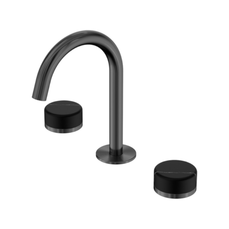 Nero Serenity Basin Set Arc Spout Marquina Black Handle GM