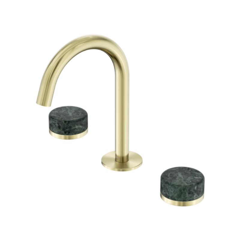 Nero Serenity Basin Set Arc Spout Verde Alpi Handle BG