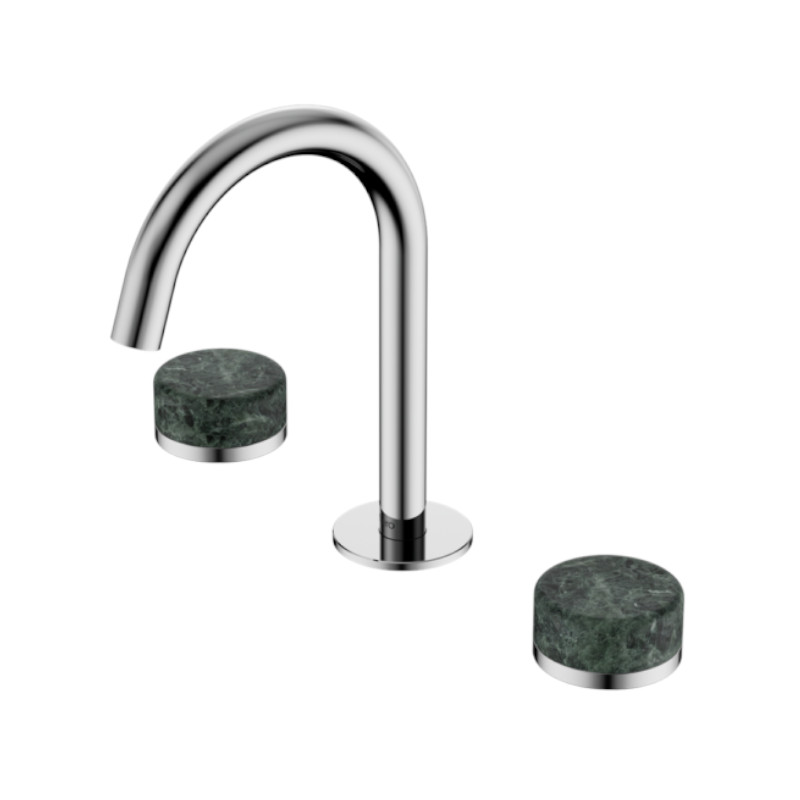 Nero Serenity Basin Set Arc Spout Verde Alpi Handle CH