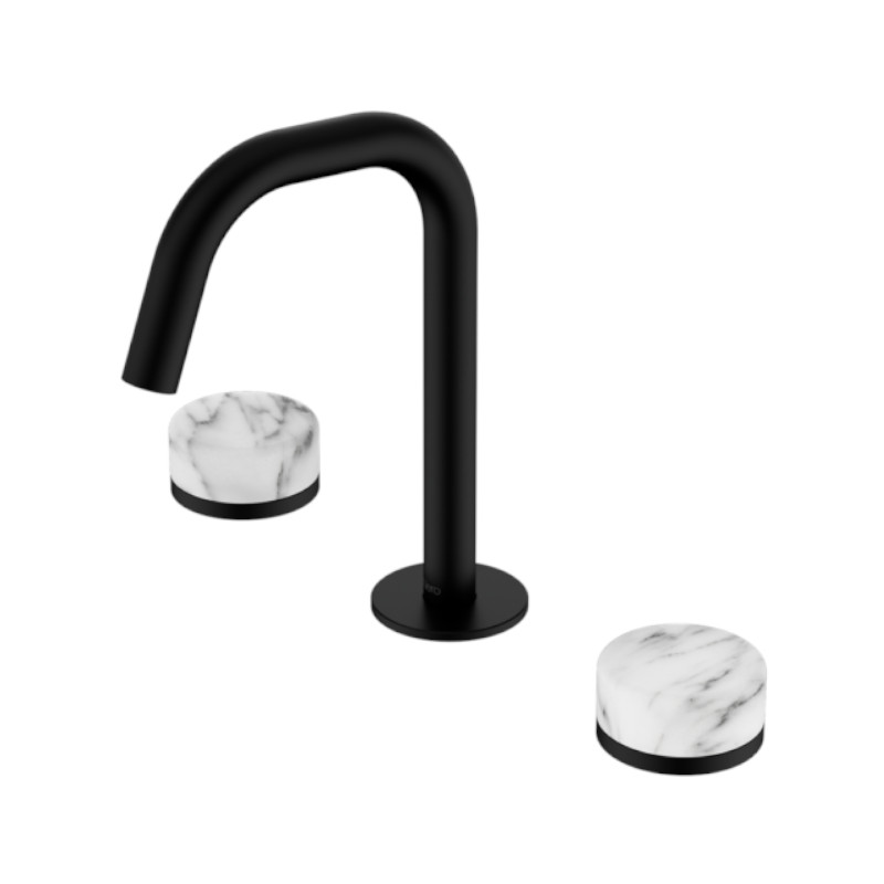 Nero Serenity Basin Set Edge Spout Arabescato Corchia Handle MB