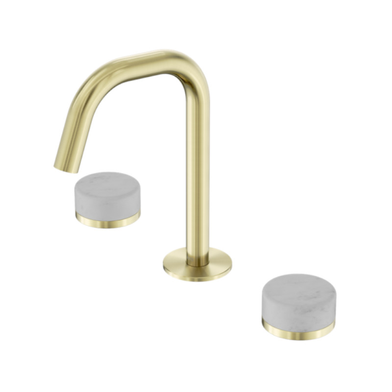 Nero Serenity Basin Set Edge Spout Carrara Handle BG
