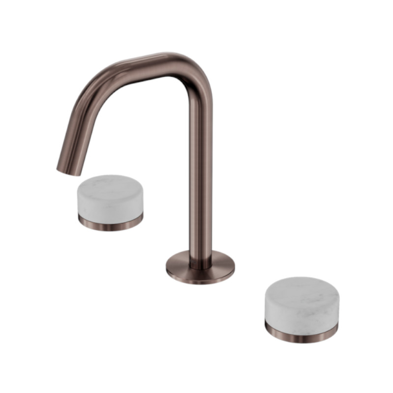 Nero Serenity Basin Set Edge Spout Carrara Handle BZ