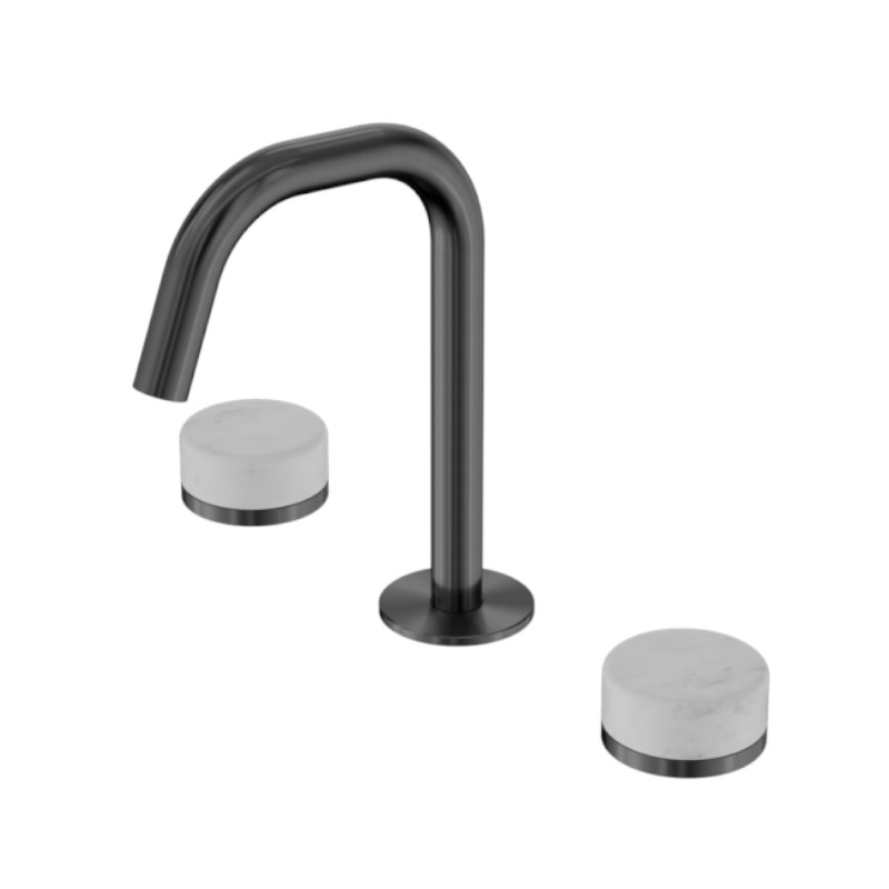 Nero Serenity Basin Set Edge Spout Carrara Handle GM