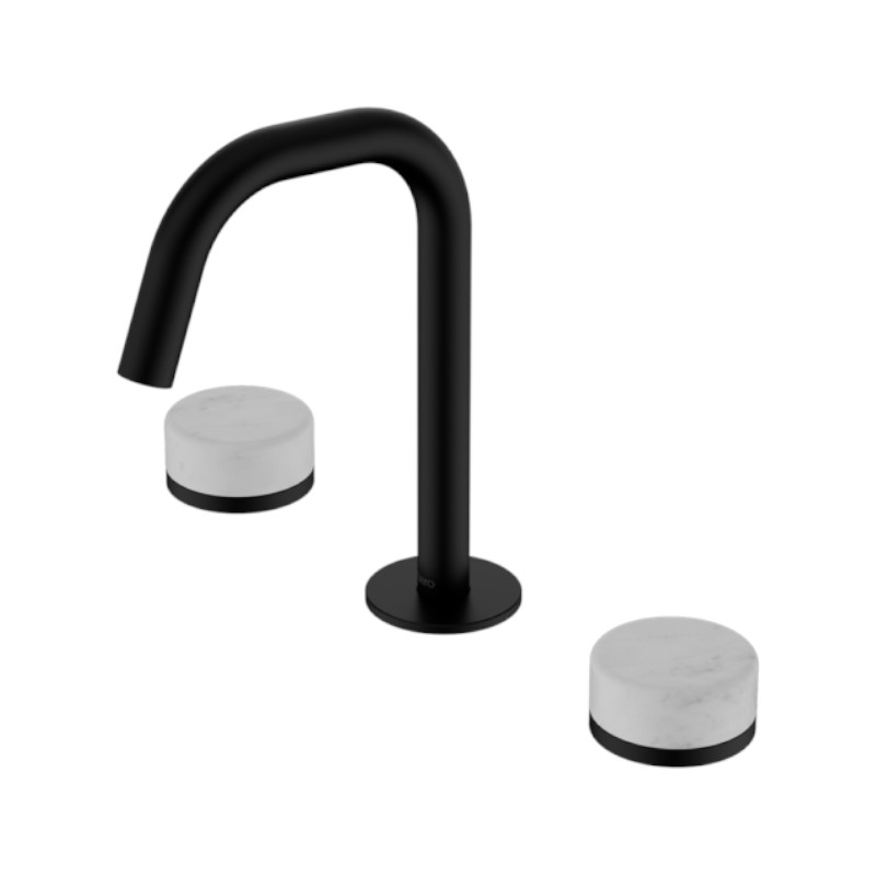 Nero Serenity Basin Set Edge Spout Carrara Handle MB
