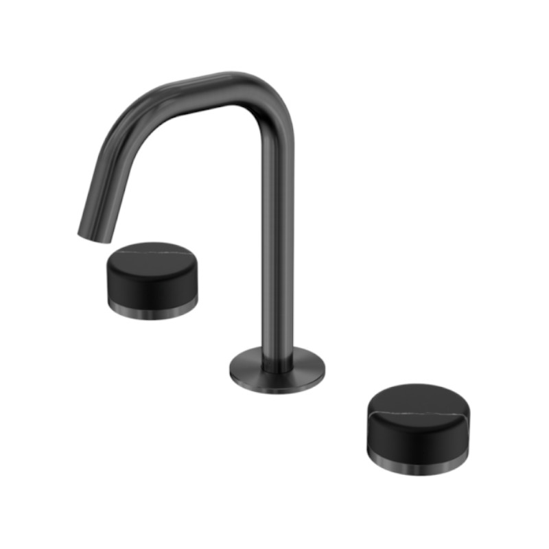 Nero Serenity Basin Set Edge Spout Marquina Black Handle GM