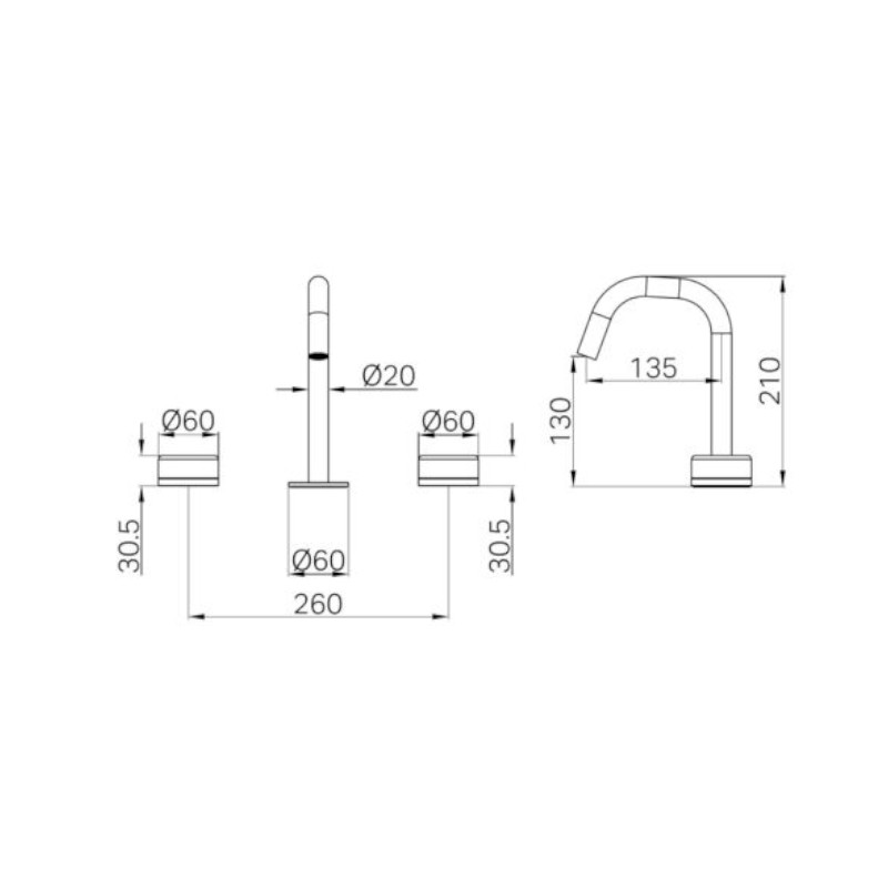 Nero Serenity Basin Set Edge Spout Verde Alpi Handle specs