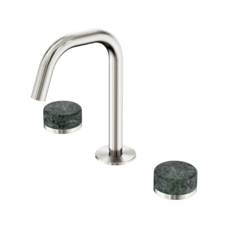 Nero Serenity Basin Set Edge Spout Verde Alpi Handle BN