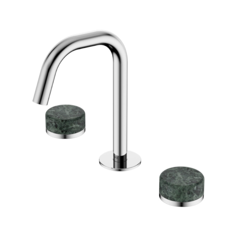 Nero Serenity Basin Set Edge Spout Verde Alpi Handle CH