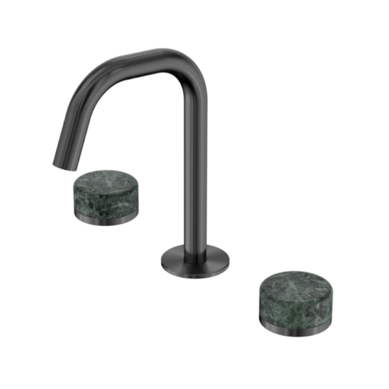 Nero Serenity Basin Set Edge Spout Verde Alpi Handle GM