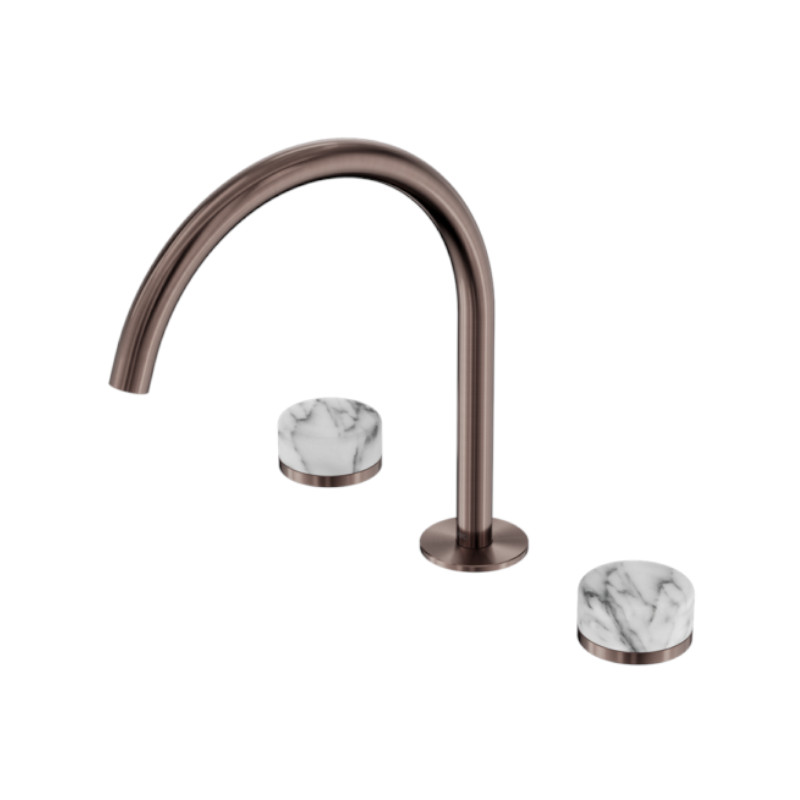 Nero Serenity Bath/Kitchen Set Arc Spout Arabescato Corchia Handle BZ