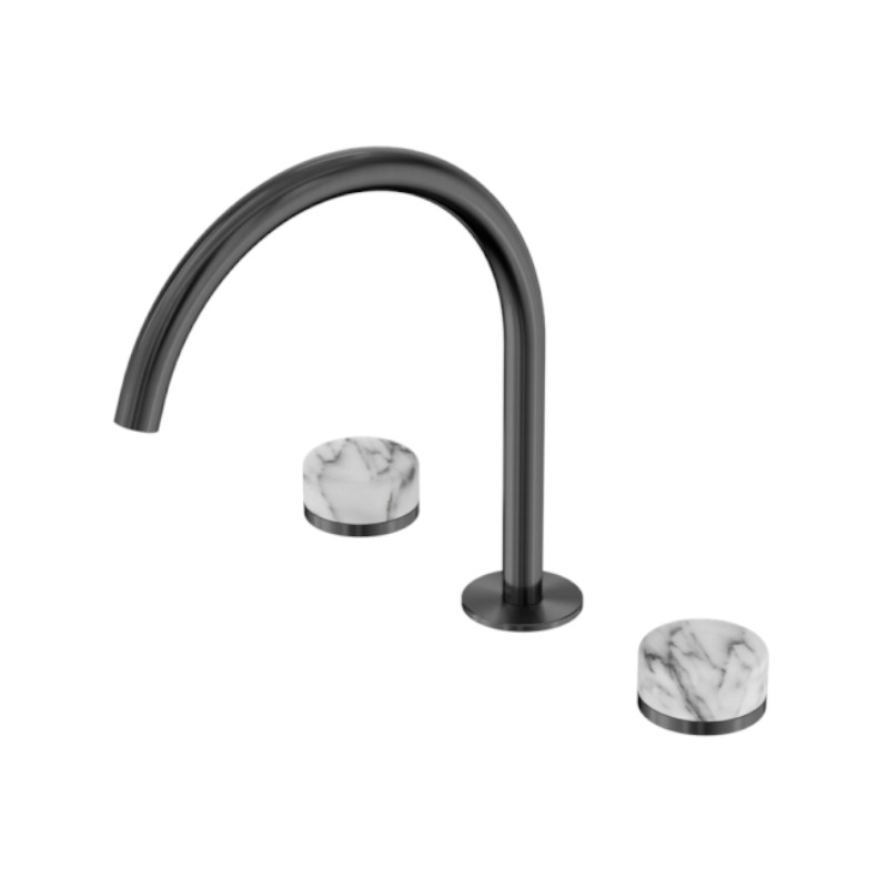 Nero Serenity Bath/Kitchen Set Arc Spout Arabescato Corchia Handle GM