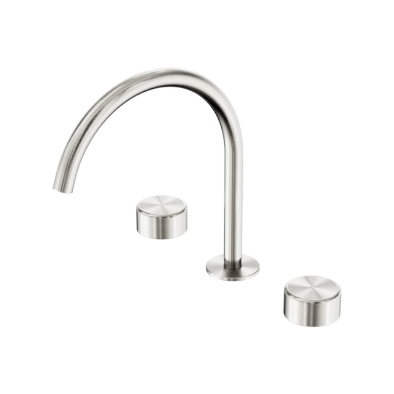 Nero Serenity Bath/Kitchen Set Arc Spout Metal Handle BN