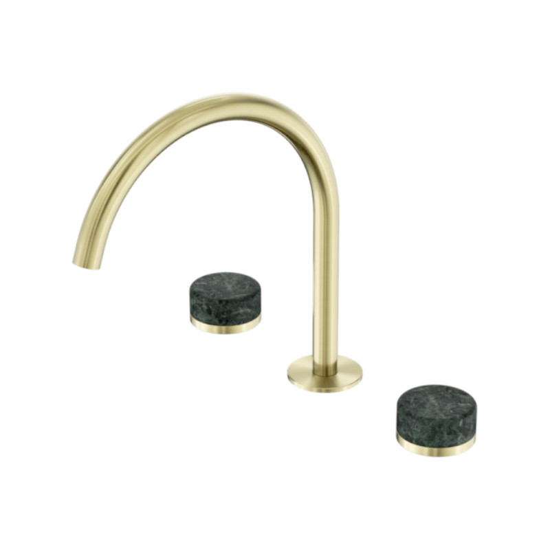 Nero Serenity Bath/Kitchen Set Arc Spout Verde Alpi Handle BG