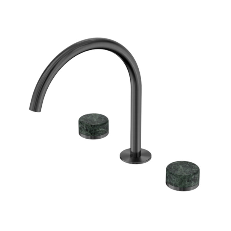 Nero Serenity Bath/Kitchen Set Arc Spout Verde Alpi Handle GM