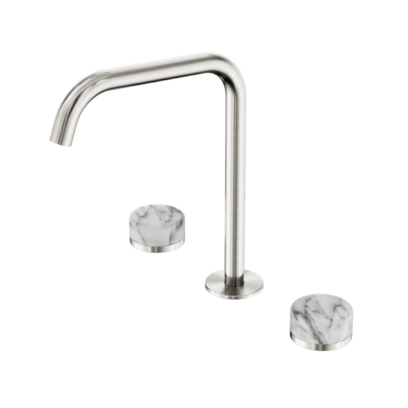 Nero Serenity Bath/Kitchen Set Edge Spout Arabescato Corchia Handle BN