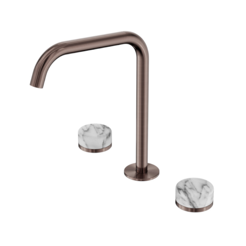 Nero Serenity Bath/Kitchen Set Edge Spout Arabescato Corchia Handle BZ