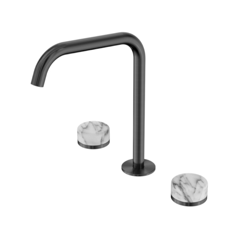 Nero Serenity Bath/Kitchen Set Edge Spout Arabescato Corchia Handle GM