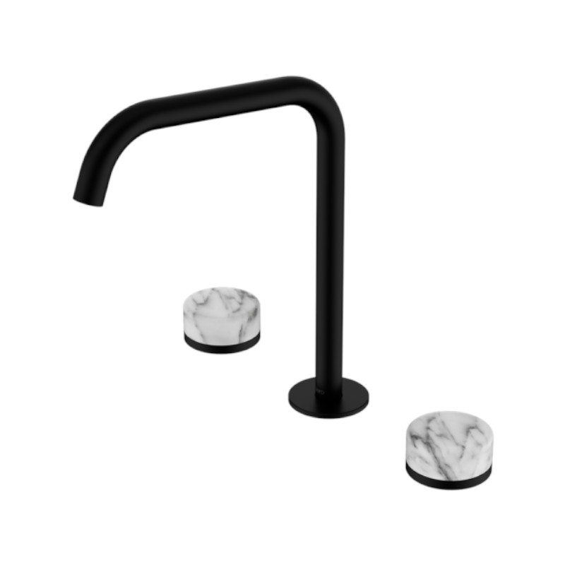 Nero Serenity Bath/Kitchen Set Edge Spout Arabescato Corchia Handle MB