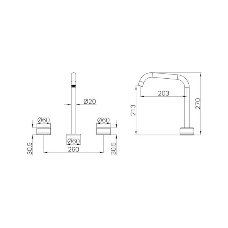 Nero Serenity Bath/Kitchen Set Edge Spout Carrara Handle specs