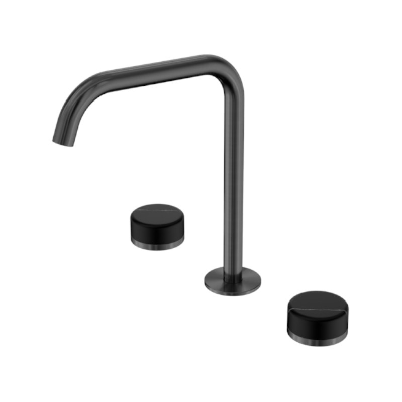 Nero Serenity Bath/Kitchen Set Edge Spout Marquina Black Handle GM