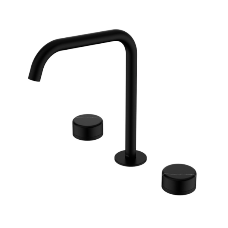 Nero Serenity Bath/Kitchen Set Edge Spout Marquina Black Handle MB