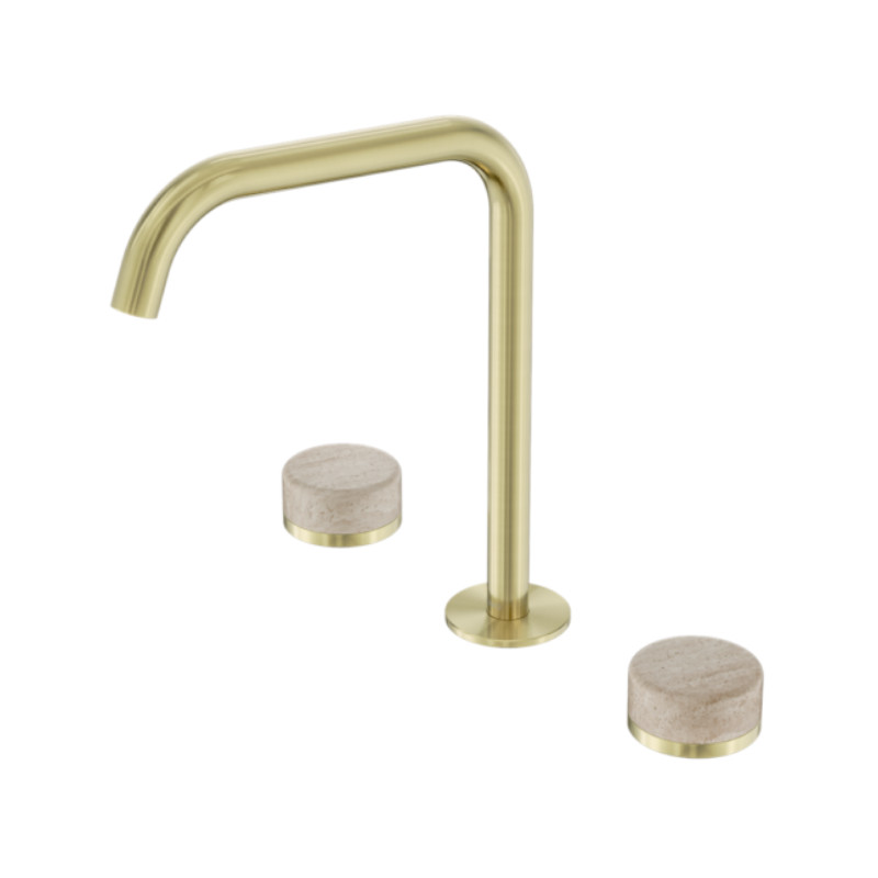 Nero Serenity Bath/Kitchen Set Edge Spout Rome Travertine Handle BG