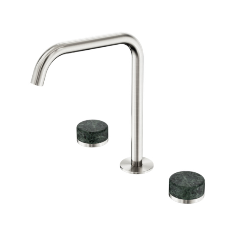 Nero Serenity Bath/Kitchen Set Edge Spout Verde Alpi Handle BN