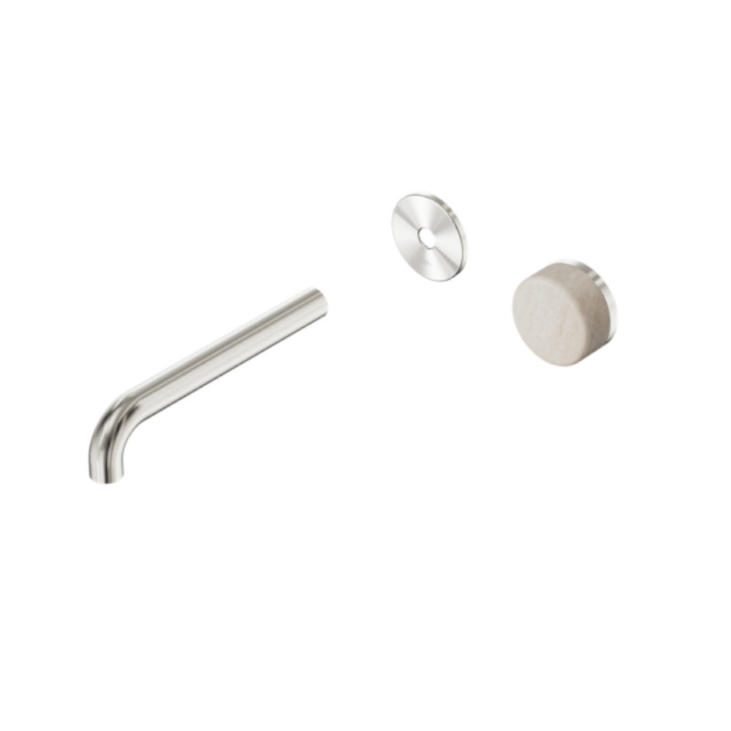 Nero Serenity Progressive Basin Set 160mm Spout Rome Travertine Handle Trim Kit Only BN