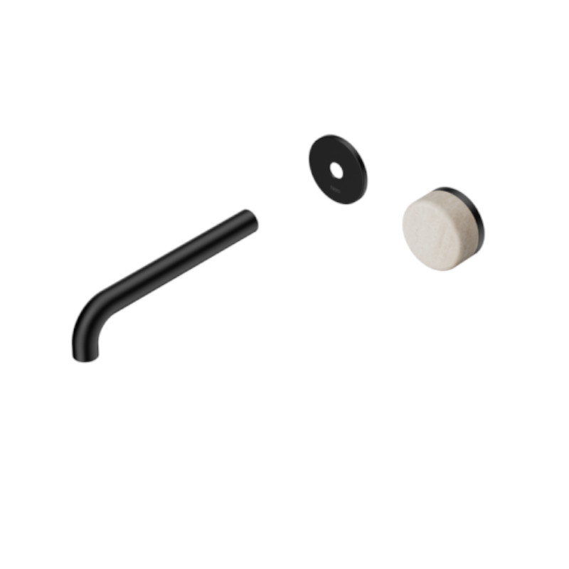 Nero Serenity Progressive Basin Set 160mm Spout Rome Travertine Handle Trim Kit Only MB