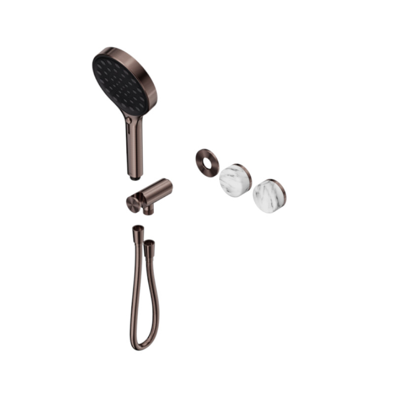 Nero Serenity Progressive Hand Shower System Arabescato Corchia Handle Trim Kit Only BZ