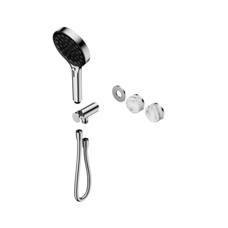 Nero Serenity Progressive Hand Shower System Arabescato Corchia Handle Trim Kit Only CH