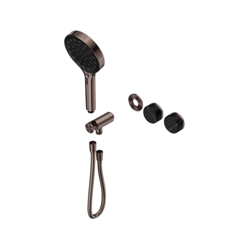 Nero Serenity Progressive Hand Shower System Marquina Black Handle Trim Kit Only BZ