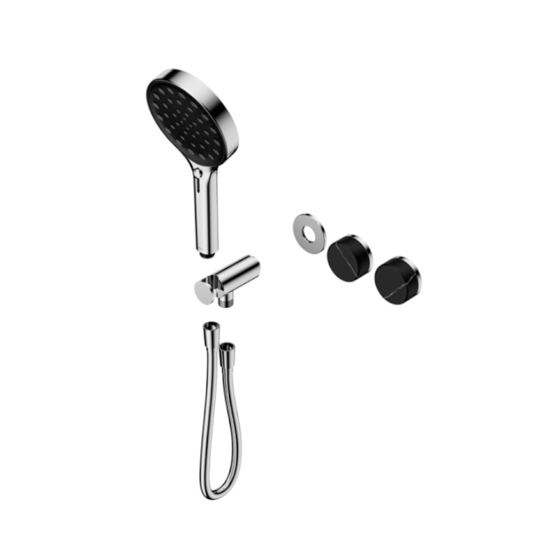 Nero Serenity Progressive Hand Shower System Marquina Black Handle Trim Kit Only CH
