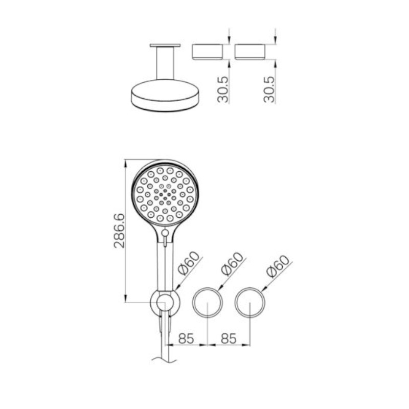Nero Serenity Progressive Hand Shower System Metal Handle Trim Kit Only
