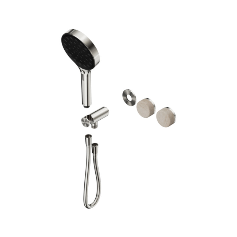 Nero Serenity Progressive Hand Shower System Rome Travertine Handle Trim Kit Only BN