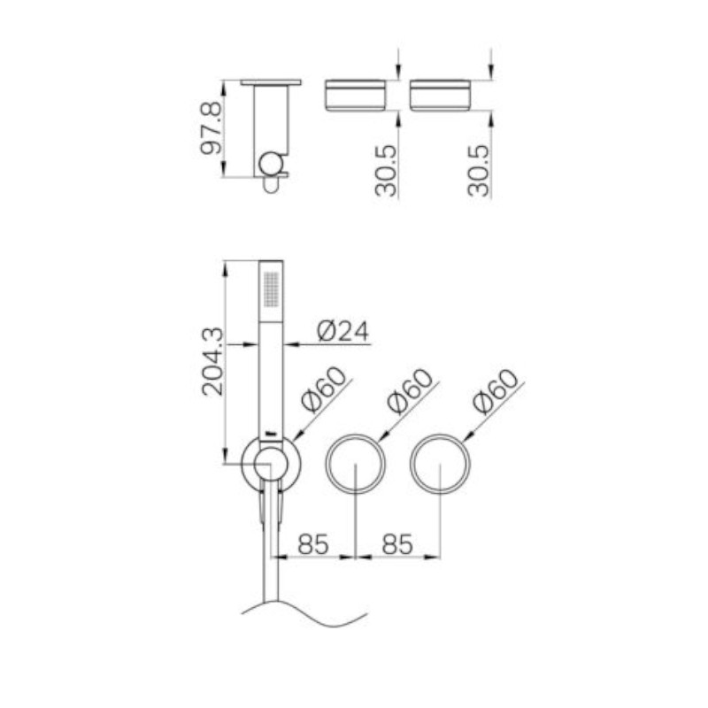 Nero Serenity Progressive Shower System Arabescato Corchia And Trim Kit Only
